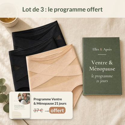 Le lot de 3 avec le programme Ventre & Ménopause 21 jours offert (valeur 37 €)