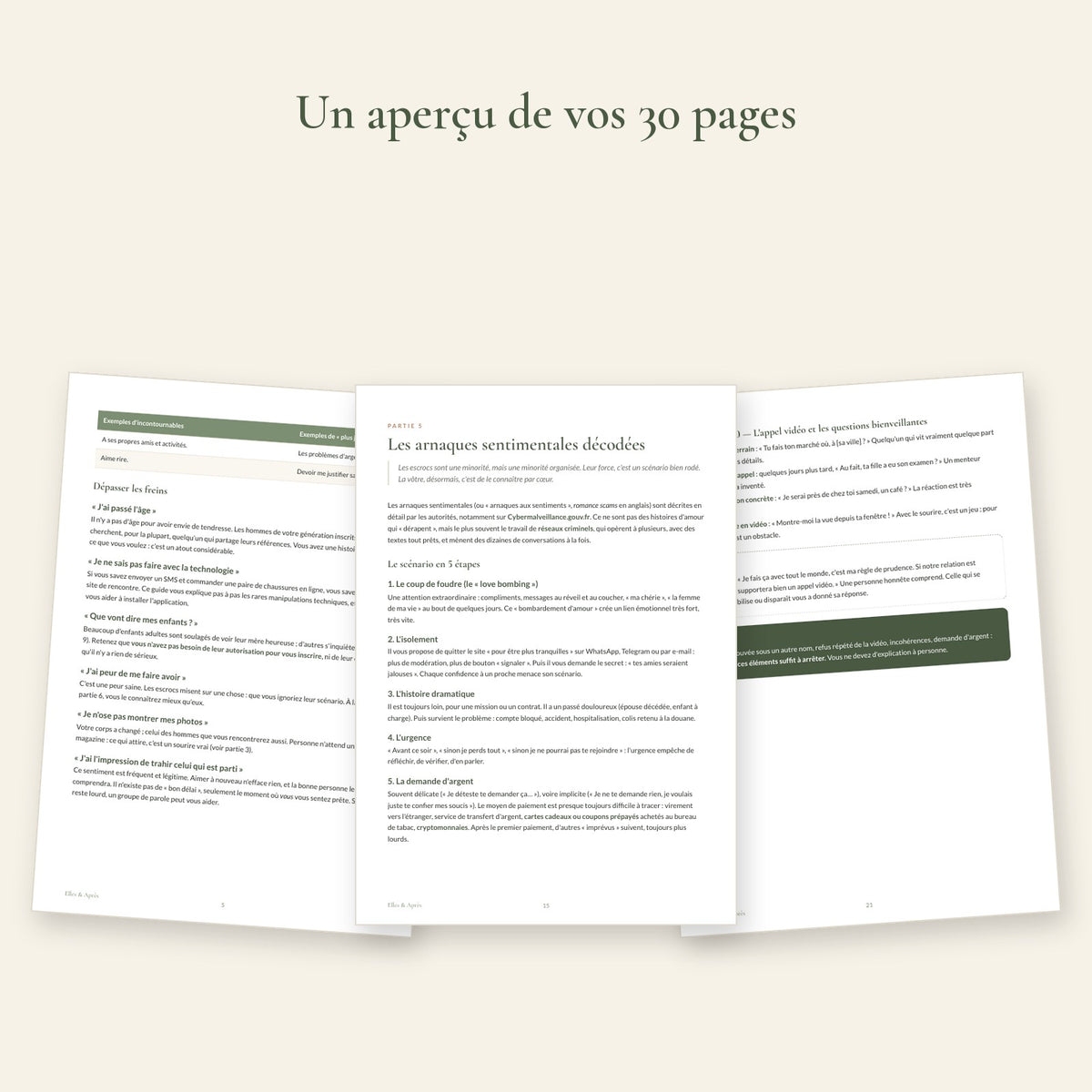 Aperçu des pages du guide rencontres